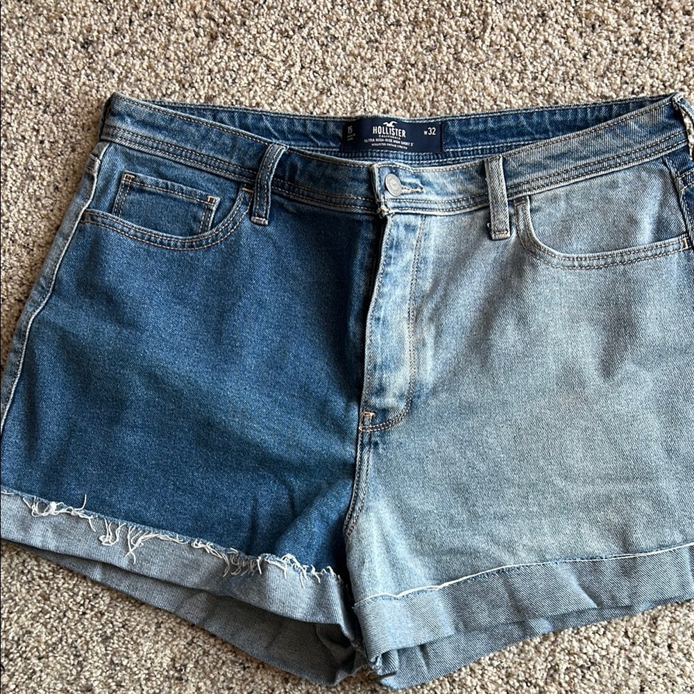 Hollister Women's Two-Tone Denim Shorts